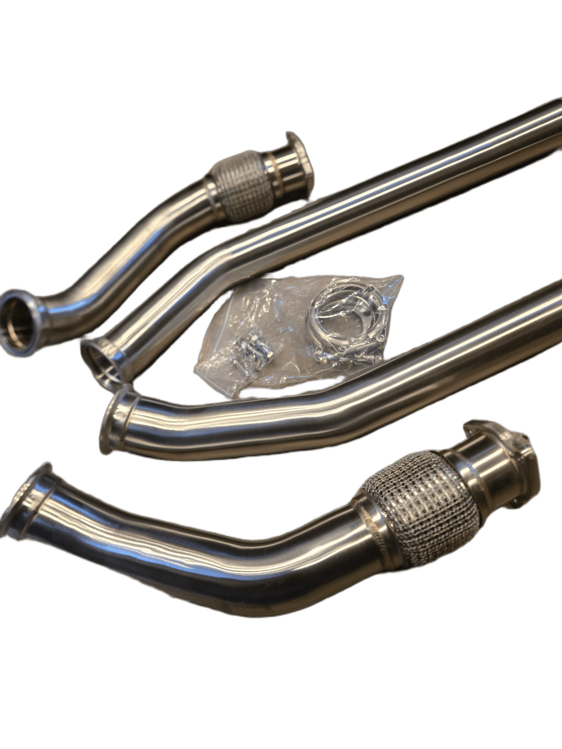 Untd. Performance Catless Lower Downpipe W/ V-Bands Audi 3.0T Supercharged - S4 S5 SQ5 B8 B8.5 - A6 A7 C7 C7.5 - Image 2