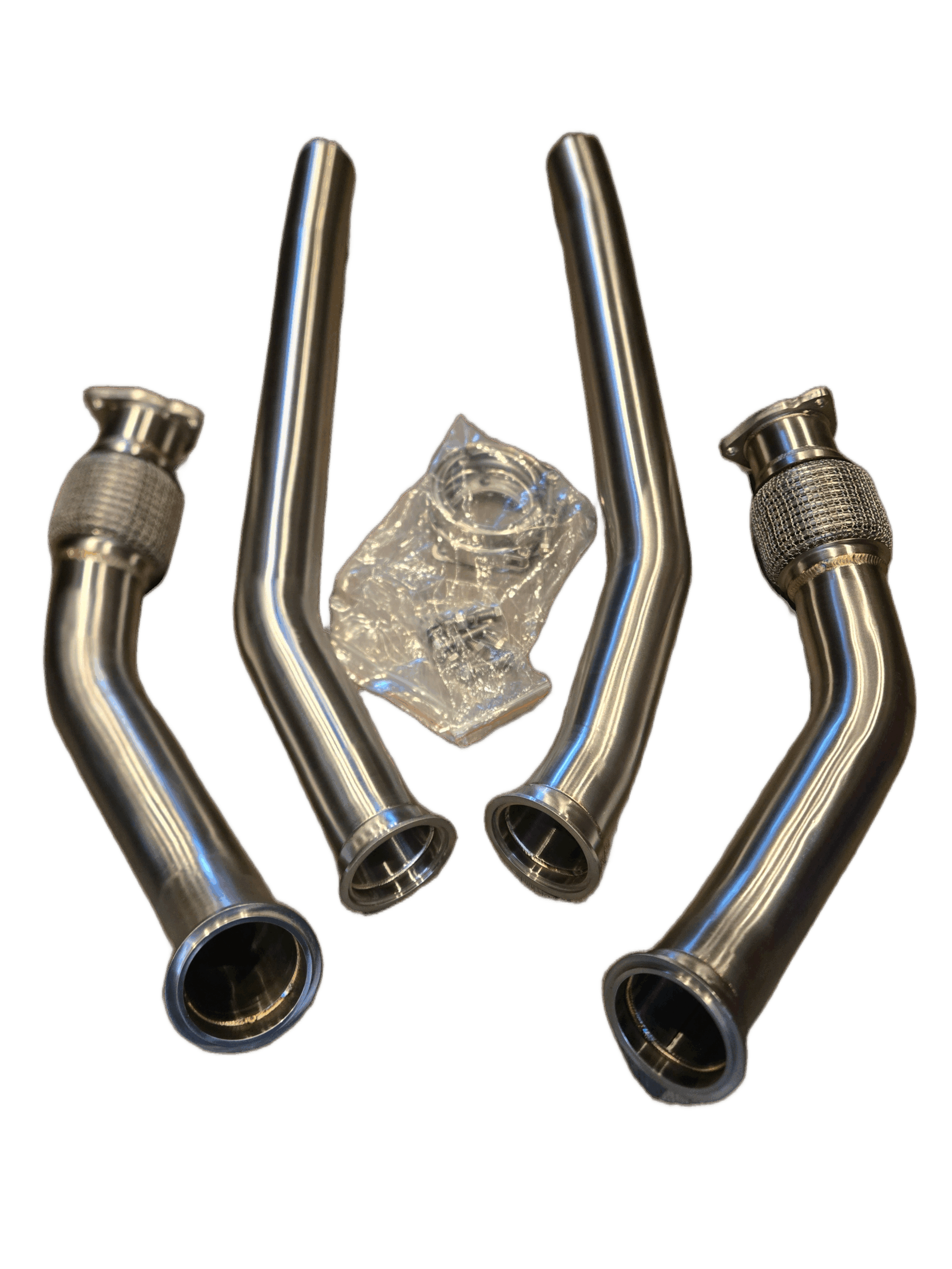Untd. Performance Catless Lower Downpipe W/ V-Bands Audi 3.0T Supercharged - S4 S5 SQ5 B8 B8.5 - A6 A7 C7 C7.5